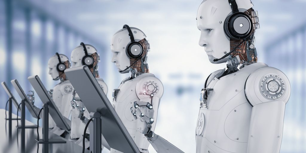 AI technology in a futuristic lab